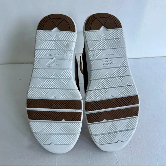 Vionic Womens Fresh Riley Lace Up Shoes Sneakers Brown Nubuck Leather 7.5 Vented - Picture 8 of 8